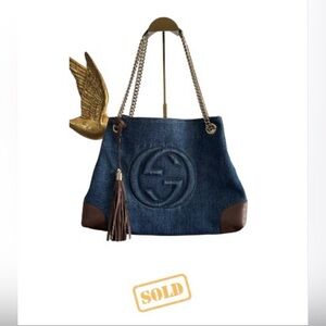 Gucci Denim SOHO Bag w/ COA *Like New*